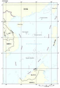 Nine dash-line map of South China Sea claim